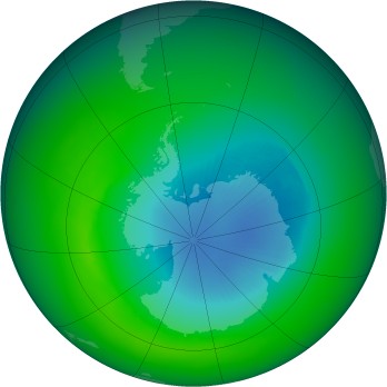 November 1989 monthly mean Antarctic ozone